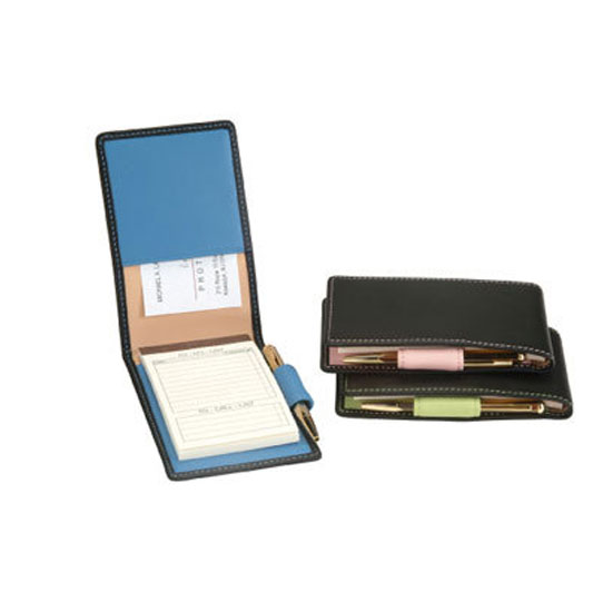 Leather Notepad with Pen