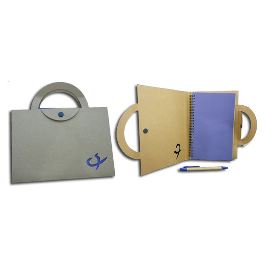Bag Shaped notepad with pen