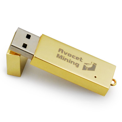 Metal Gold USB Drive